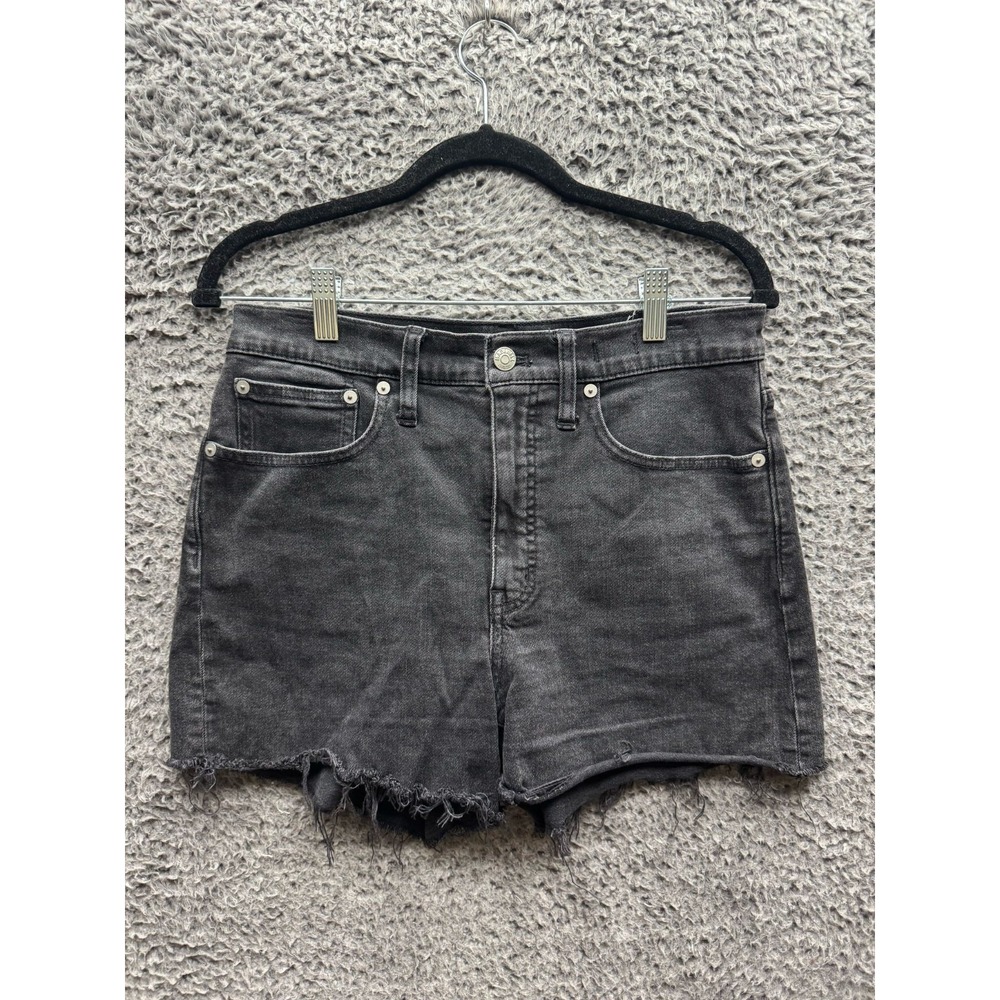 Madewell High Rise Raw Hem Denim Shorts Lunar Wash Womens Size‎ 27